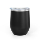 Adventure Hiking Dog with Parents Wine/Water Tumbler for Outdoor Lovers - 12oz