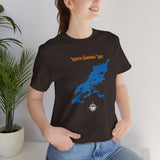 Lower Saranac Lake Map Tshirt