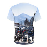 Lake Placid NY Scenic Unisex Tee - Cozy Winter Vibes
