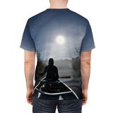 Adirondack Full Moon Canoeing River T-shirt