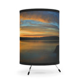 Long Lake Sunset High-Res Sunset Tripod Lamp