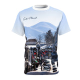 Lake Placid NY Scenic Unisex Tee - Cozy Winter Vibes