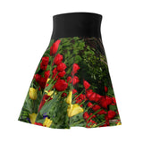 Tulip Floral Women's Skater Skirt