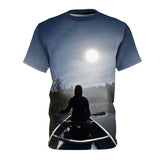 Adirondack Full Moon Canoeing River T-shirt