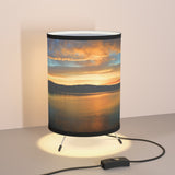 Long Lake Sunset High-Res Sunset Tripod Lamp