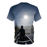 Adirondack Full Moon Canoeing River T-shirt