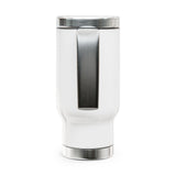 Adventure Hiking Dog with Parents Stainless Steel Travel Mug - 14oz Hiking Design