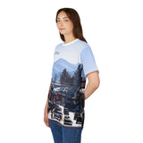 Lake Placid NY Scenic Unisex Tee - Cozy Winter Vibes