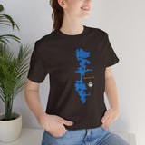 Upper Saranac Lake Map T-Shirt