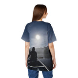 Adirondack Full Moon Canoeing River T-shirt