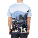 Lake Placid NY Scenic Unisex Tee - Cozy Winter Vibes