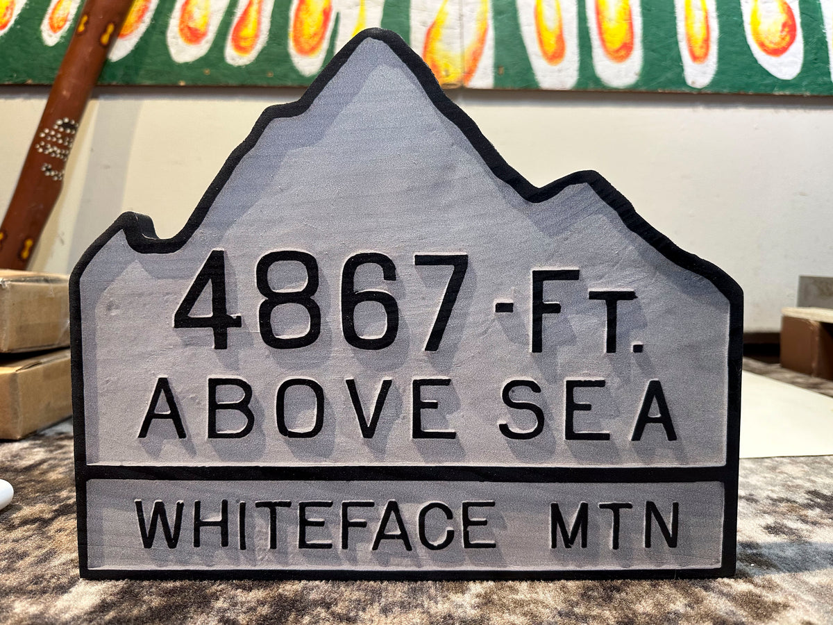 Whiteface Mountain Summit Sign 1 Inch wood – Zdaks